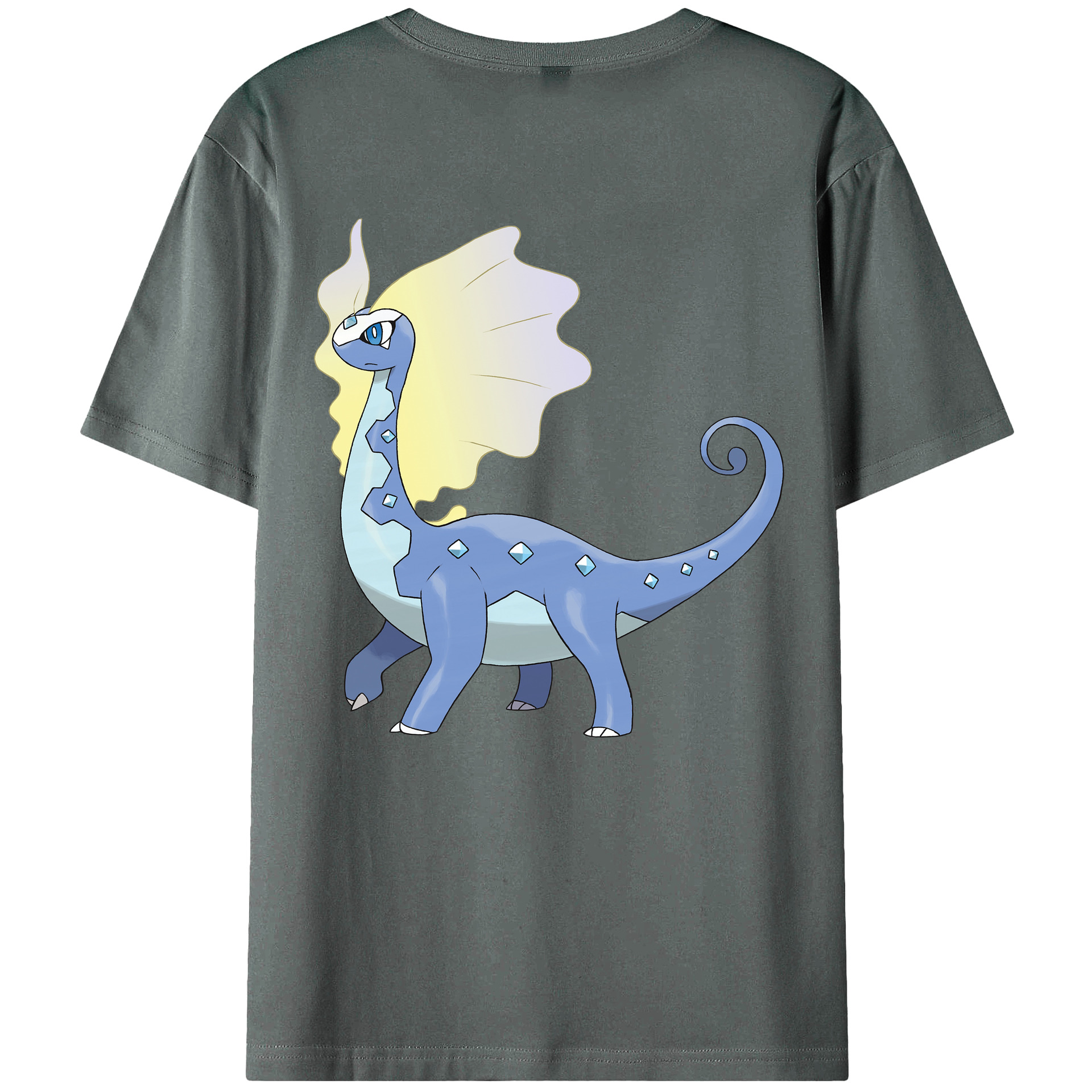 （画像用） ポケットモンスター Pokémon 綿100％ メンズ半袖Tシャツ（バックプリント） 通気性